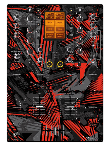 Pioneer DJ DJM 909 Skin Ridge Red
